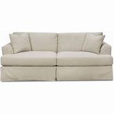 Loveseat in Sutton Sand Fabric Slip Cover